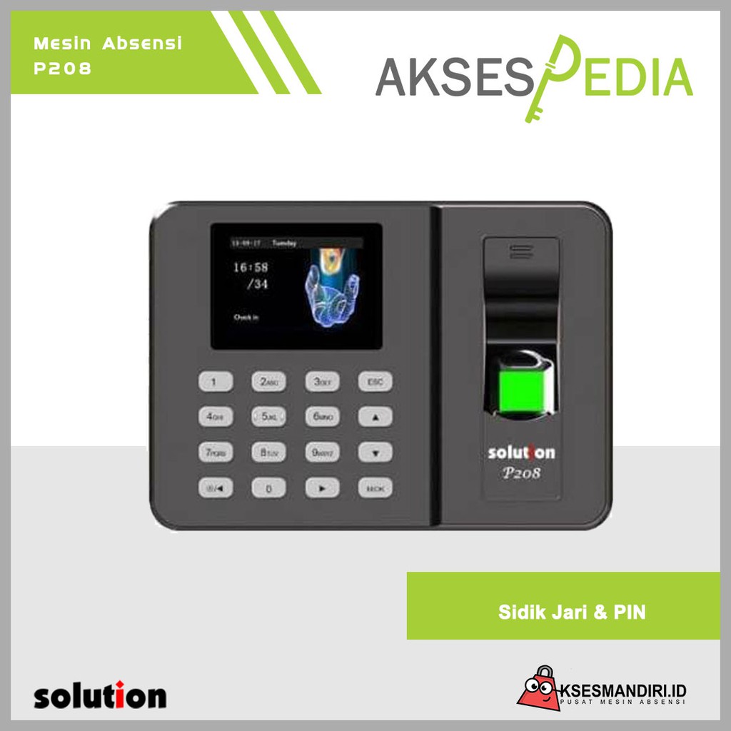 Fingerprint Mesin Absensi Solution P208