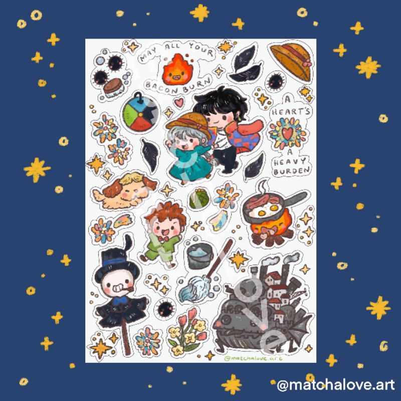 

Ghibli Howl's Moving Castle Sticker Sheet
