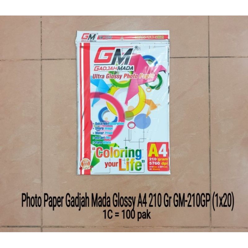 

Kertas Photo Paper Gadjahmada A4 210gr