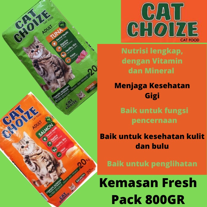 CAT CHOIZE Makanan Kucing Adult Fresh Pack 800gr expired lama rasa TUNA dan SALMON cat food