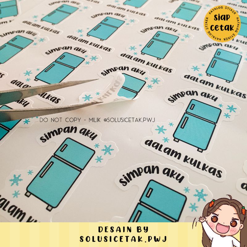 

Stiker Kulkas / Stiker Masuk Kulkas / Stiker Makanan / Stiker Keep Refrigerated