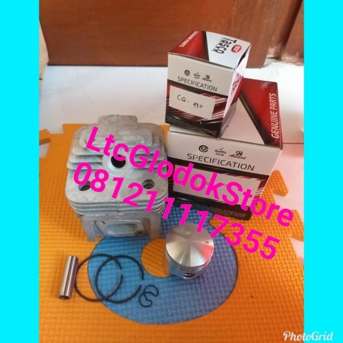 Cylinder Dan Piston Assy Tasco Cg430 Mesin Potong Rumput Blok Seher
