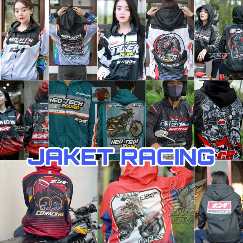 JAKET RACING FULL PRINTING / JAKET HONDA YAMAHA GANK PARASUT CB GL MEGAPRO TIGER HEREX KING 2 STROKE