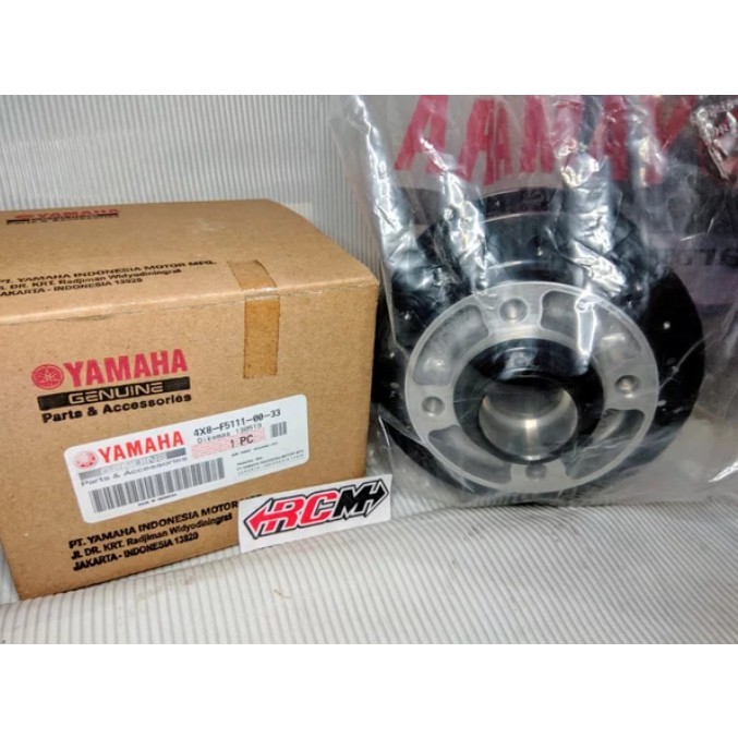 HUB FRONT TEROMOL TROMOL DEPAN DPN HITAM RX KING RXKING RXK RX-KING ORI ORIGINAL YAMAHA 4X8-F5111-00