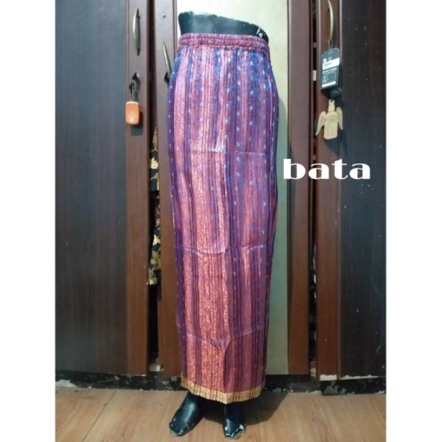 Rok songket plisket gramasi 2 warna
