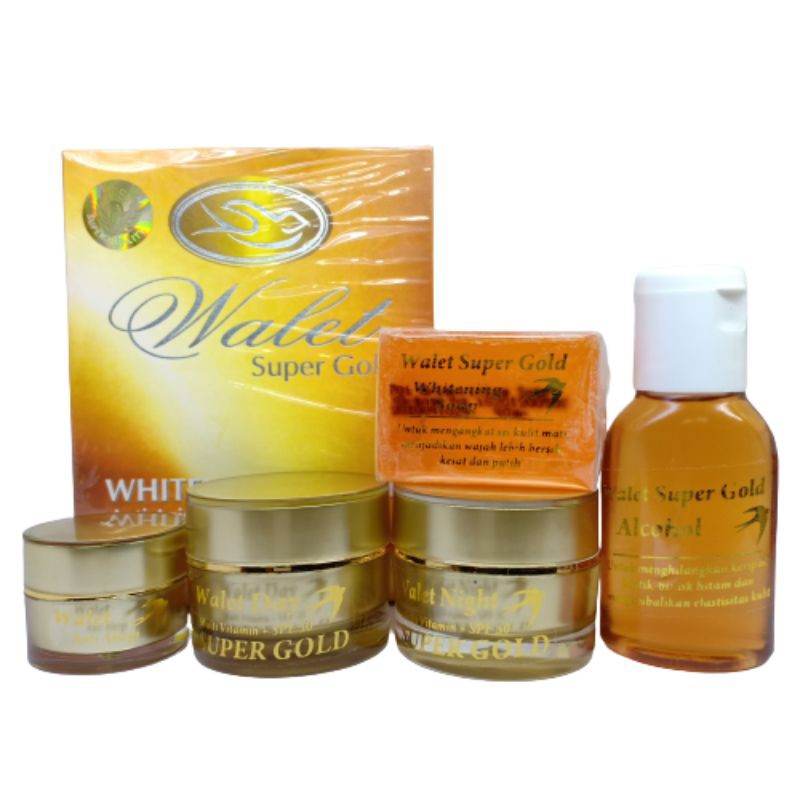 PAKET WAJAH CREAM WALET DUS POT KACA SUPER GOLD