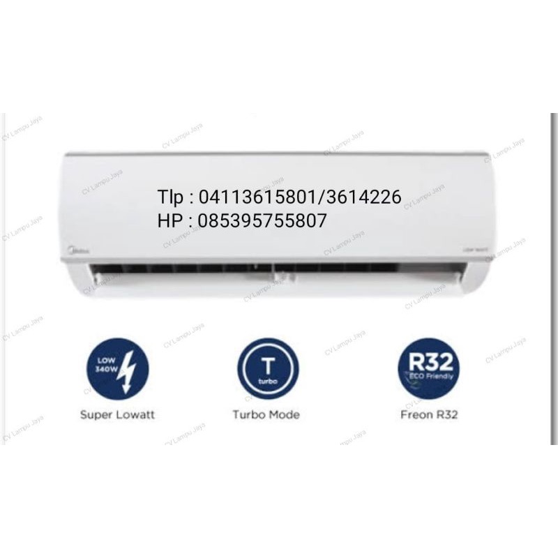 AC LOW WATT MIDEA 1 PK TYPE MSFO-09CRLN2(KHUSUS AREA MAKASSAR)