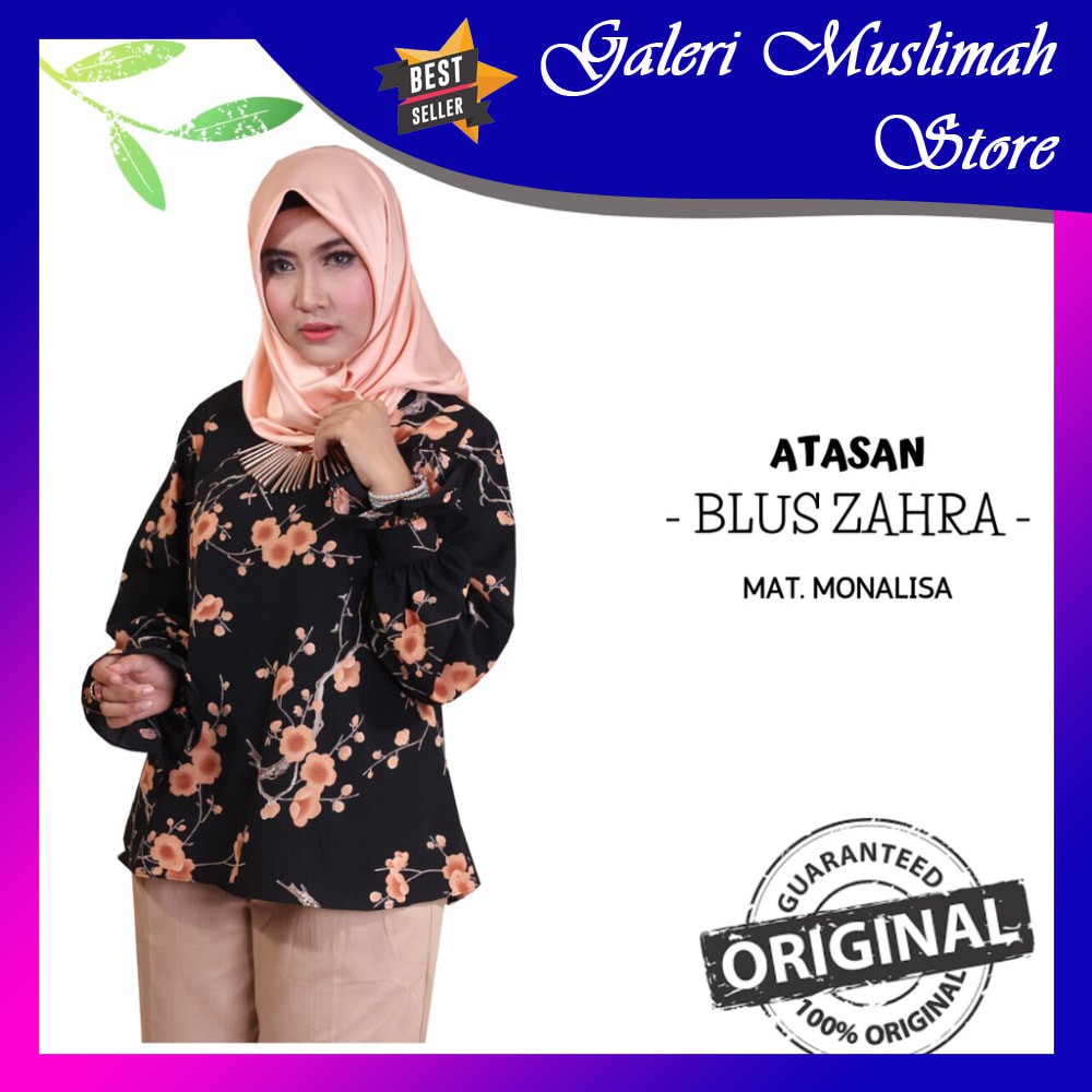 BLUS MOTIF BUNGA BLUS WANITA BLUS BLUS ZAHRA GOOD PRODUK