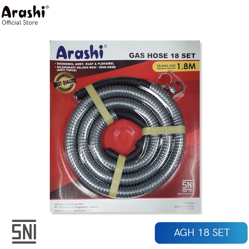 Arashi Selang Gas Regulator Kompor Gas Anti Bocor SNI