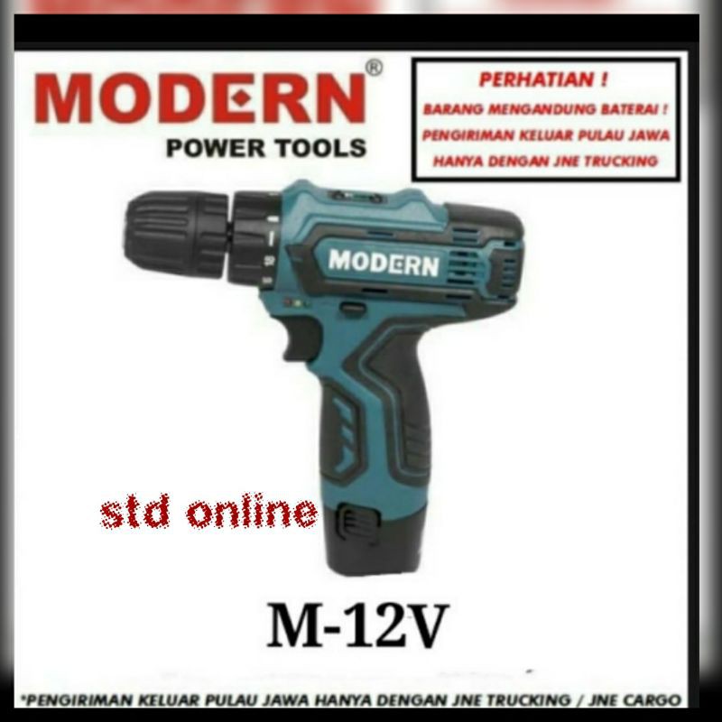 M12v mesin bor cas baterai bor cordless modern MESIN BOR BATERAI M12V MODERN