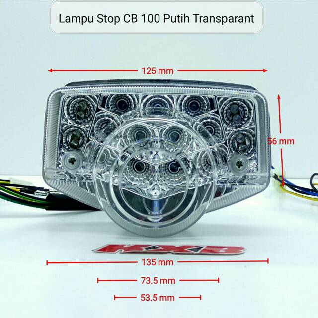 Stoplamp Led Honda Cb100 Lampu Belakang Cb 100 Honda Cb100 Stop Lamp Led Mika Hitam Atau Bening Shopee Indonesia