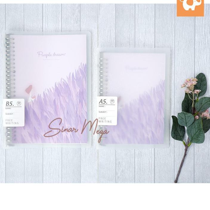 

AMM7 Purple Dream File Binder B5 / Loose Leaf Lucu Unik ♠S3