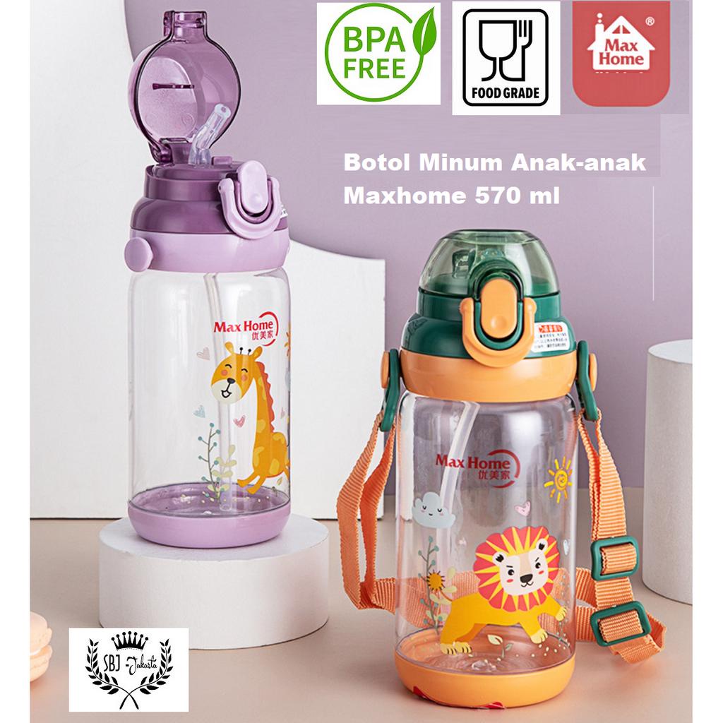 BOTOL MINUM Anak Maxhome 550ml 570ml 650ml Anti Bocor Wildlife Foodgrade