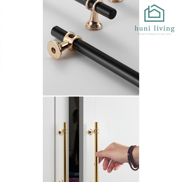 Handle lemari Handle Emas Hitam Gold Black Tarikan Laci Minimalis Modern Gagang Pintu Lemari Model Baru