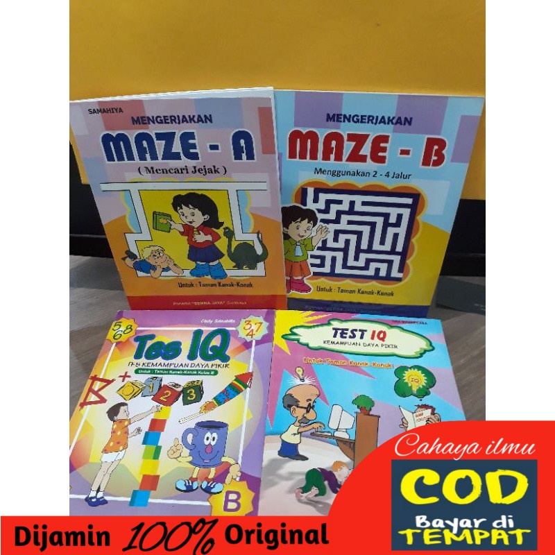 Jual Mengerjakan Maze (mencari Jejak) A Dan B Dan Tes IQ A Dan B ...