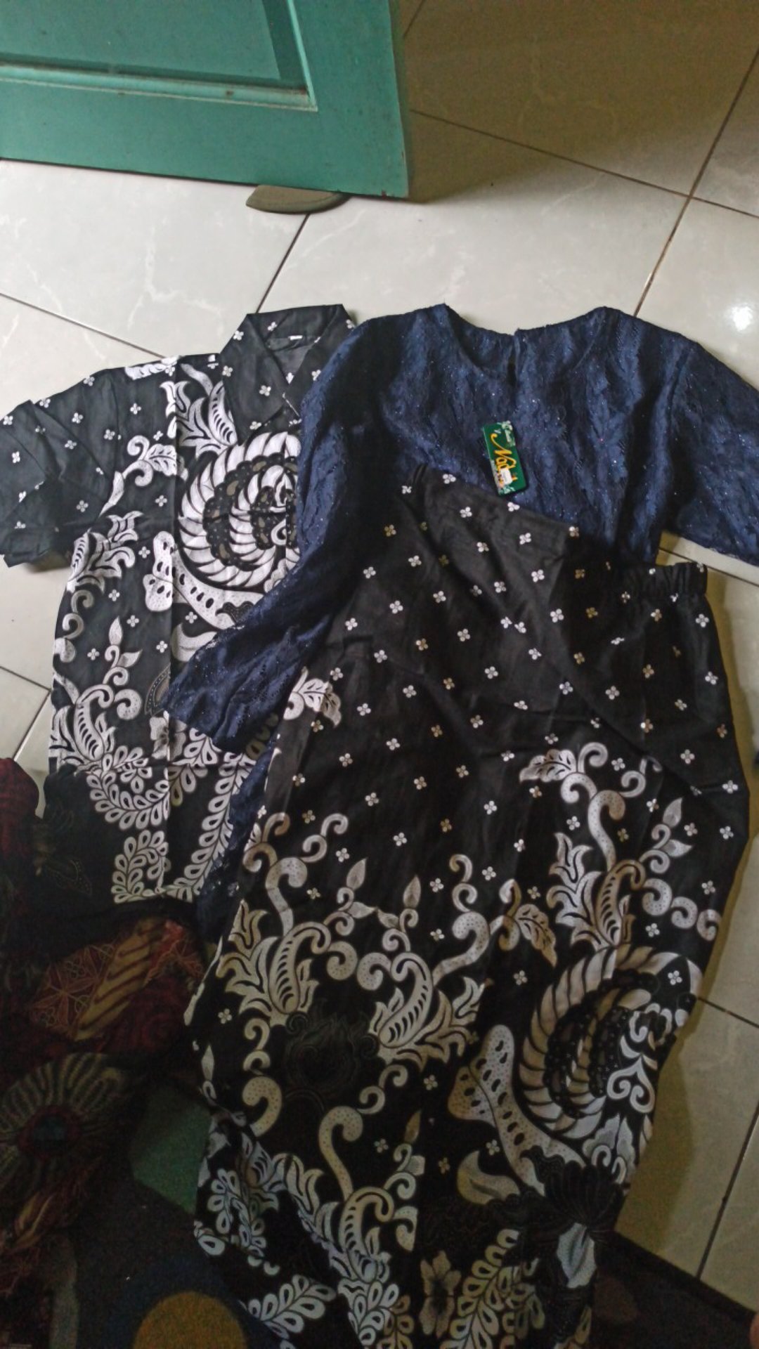 ( Termurah + Ada Anak ) Batik Couple Pinguin Brokat Barina Gurita Estetik