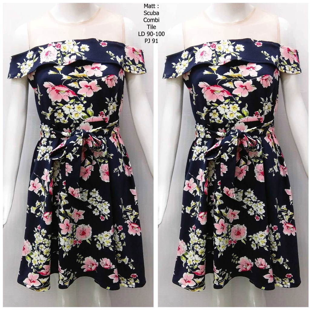 1327 Dress Cheongsam Scuba