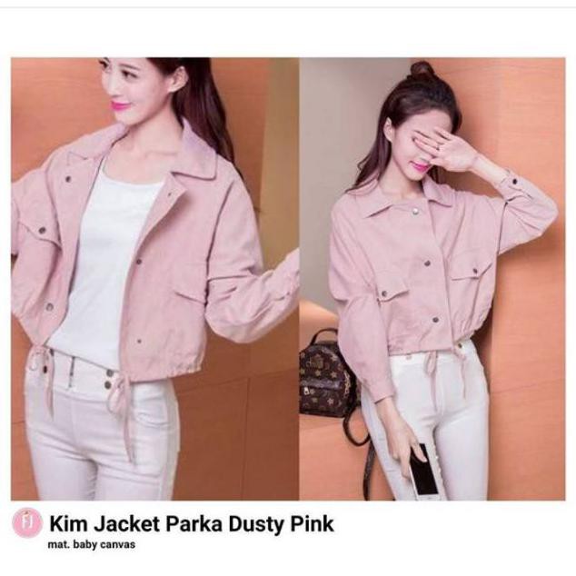 KIM PARKA JAKET / JAKET CANVAS CASUAL WANITA Ori Case