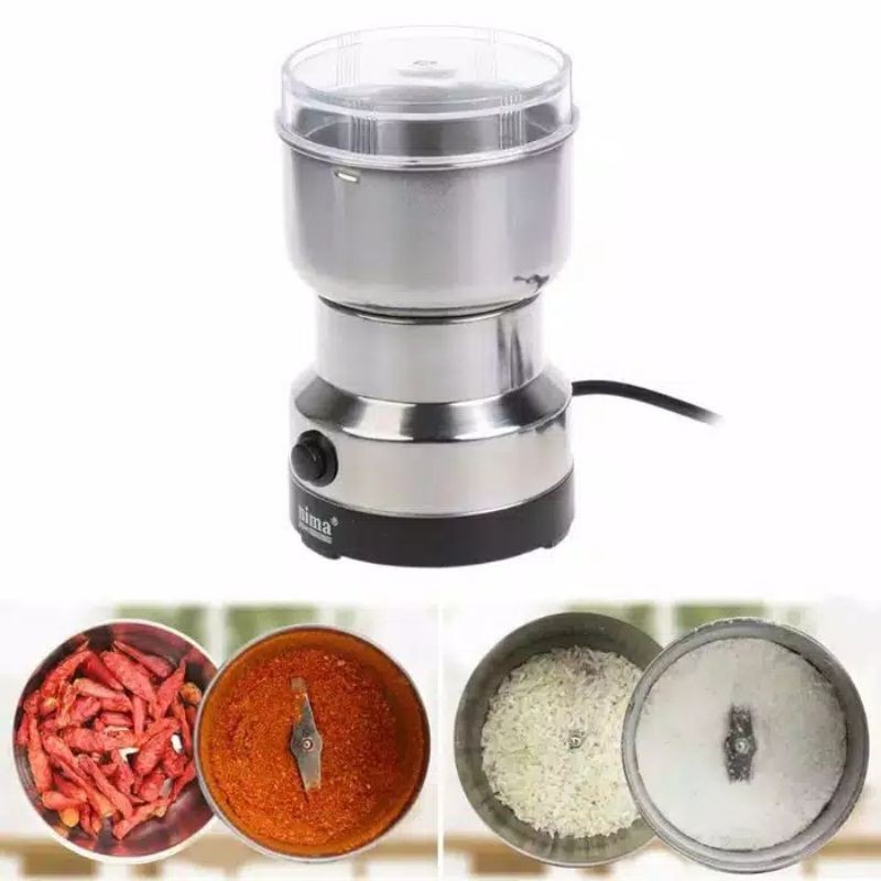 Penggiling Kopi Electric Coffee Grinder Blender Bumbu Dapur 150W - NM-8300 - Silver