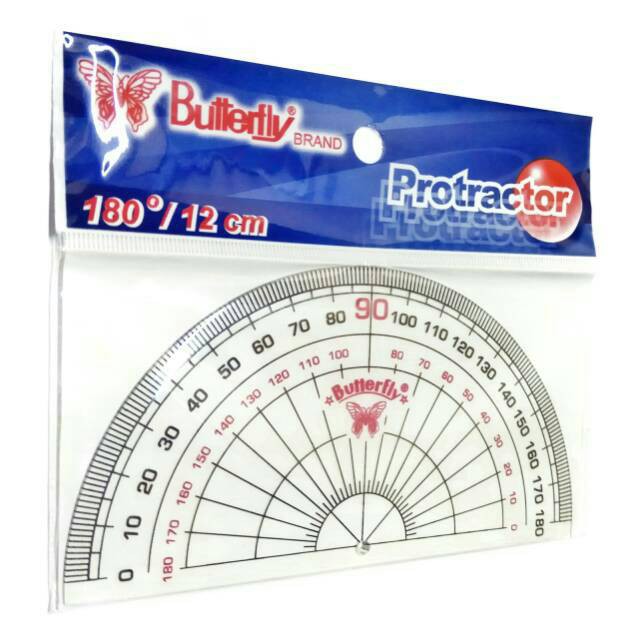 Jual Penggaris Busur Butterfly No 4 Protractor 180 10 Cm Shopee