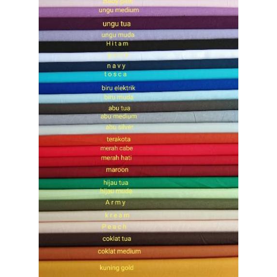 

HITZ 2021 Katun jepang polos (SOGO) lebar 150cm PILIHAN WARNA TULIS DI NOTE SAJA
