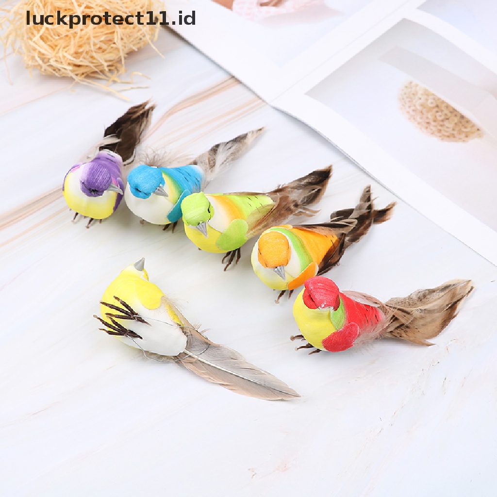 // Hg &amp; ID// 1Pc Sarang Burung Bulu artificial Hias mini Walet Hiasan Taman Rumah.