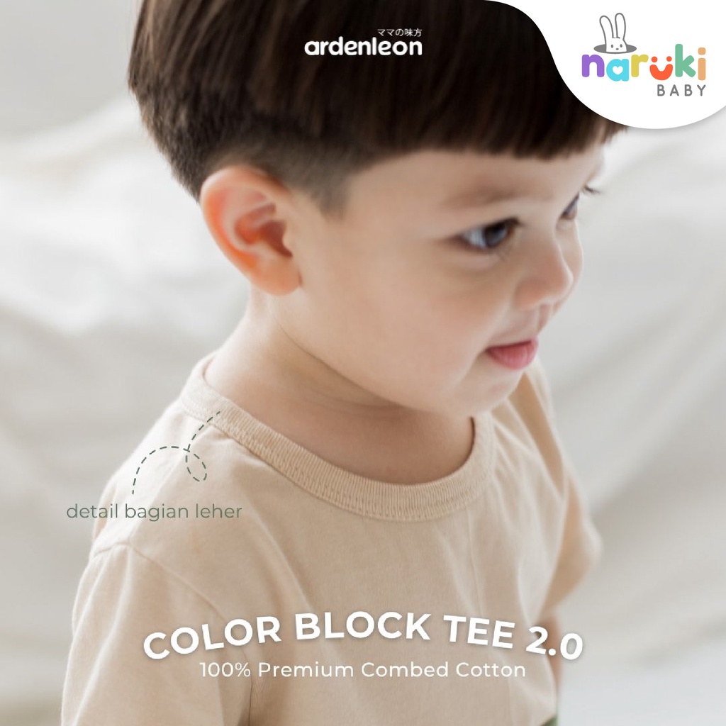 Arden Leon Unisex Color Block Tee 2.0 Kids Ardenleon Baju Atasan Anak