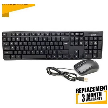 ITSTORE Paket Combo Keyboard  Mouse USB Kabel M-tech Mtech Votre Komputer PC Laptop Murah Support Windows 7 8 10 Mac