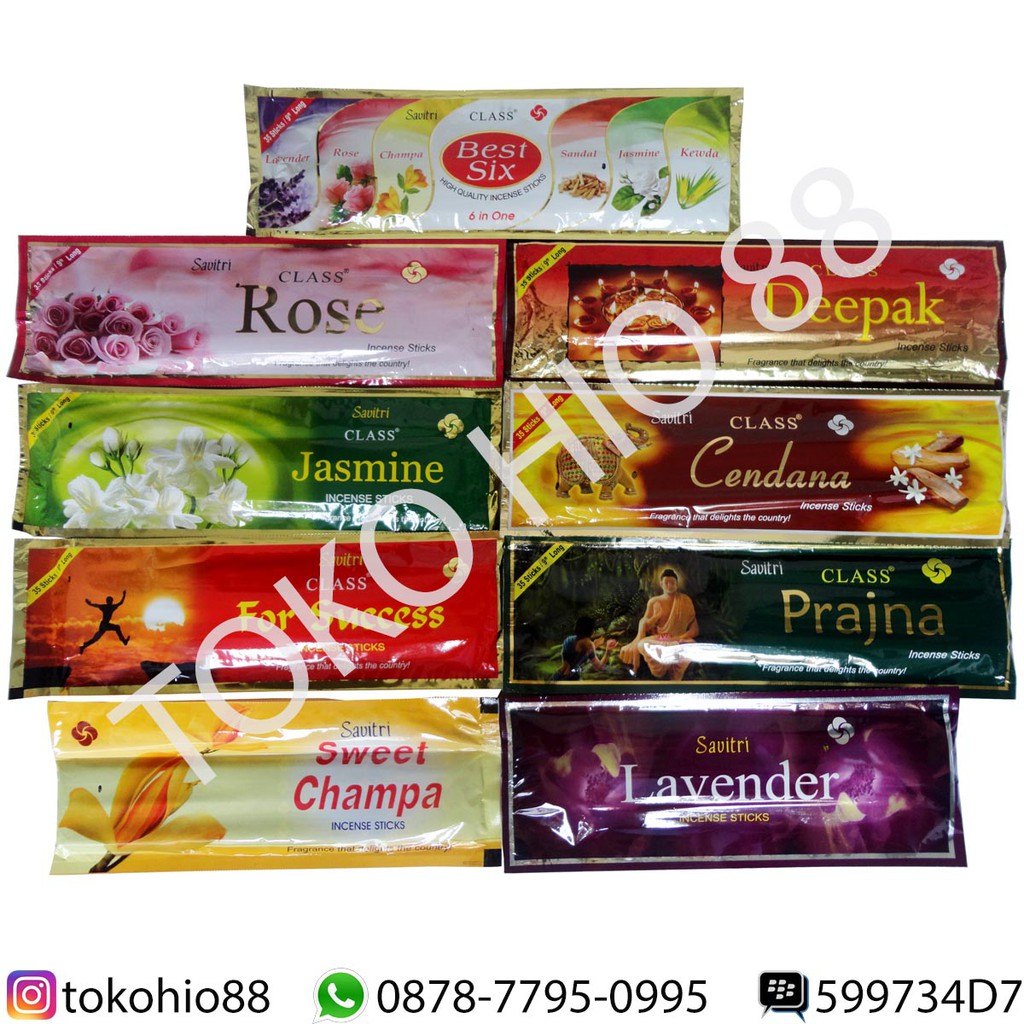 Hio / Dupa Wangi Aromaterapi Merk Savitri India Incense Sticks Aromateraphy ( 35 Batang )