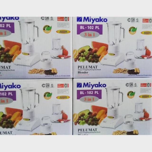Blender Miyako 3tabung Plastik dimedan 102 PL