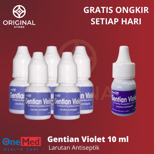 Jual Onemed Gentian Violet Ml Obat Kumur Luka Mulut Sariawan Shopee Indonesia