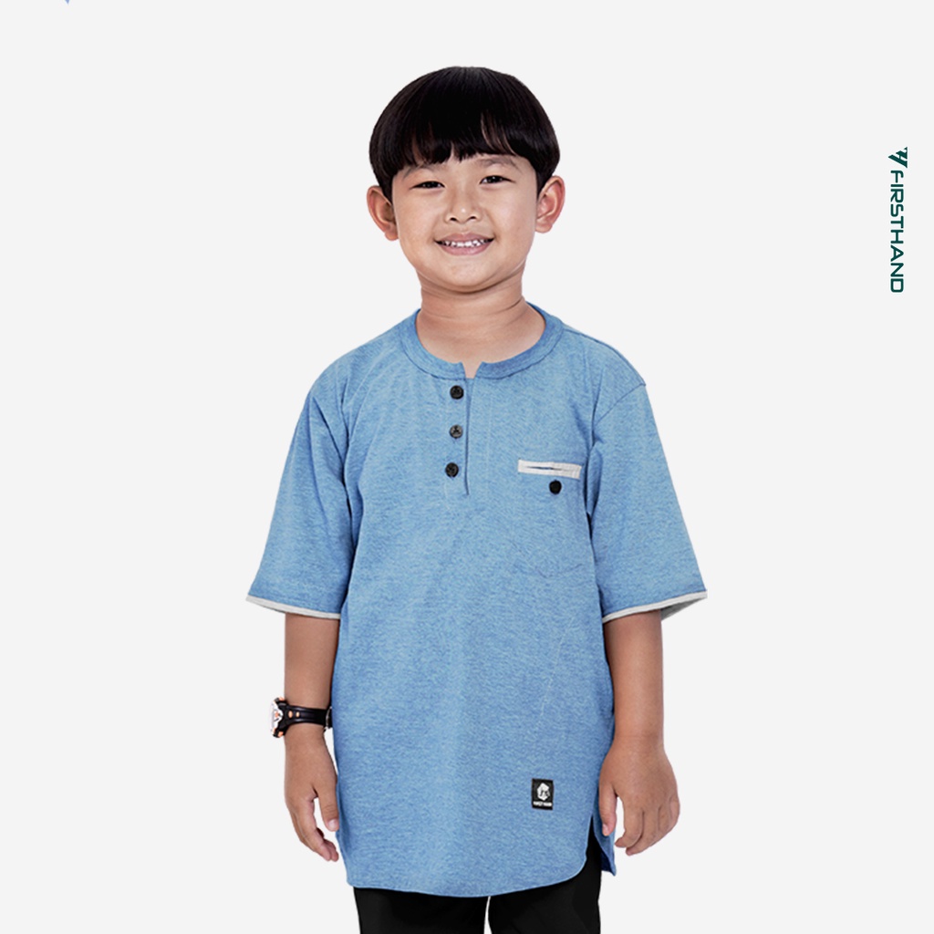 Firsthand Koko Kurta Anak Laki Laki Biru Muda Haekal