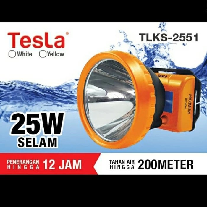 Senter Kepala Selam / waterproof TESLA 25W