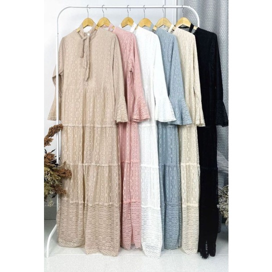 gamis full brukat import by soira