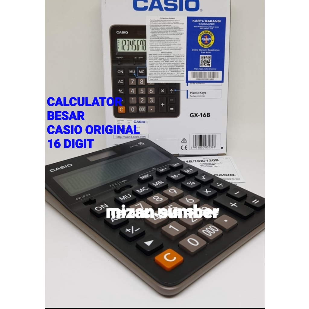 

Kalkulator Besar 16 Digit Calculator Casio Original