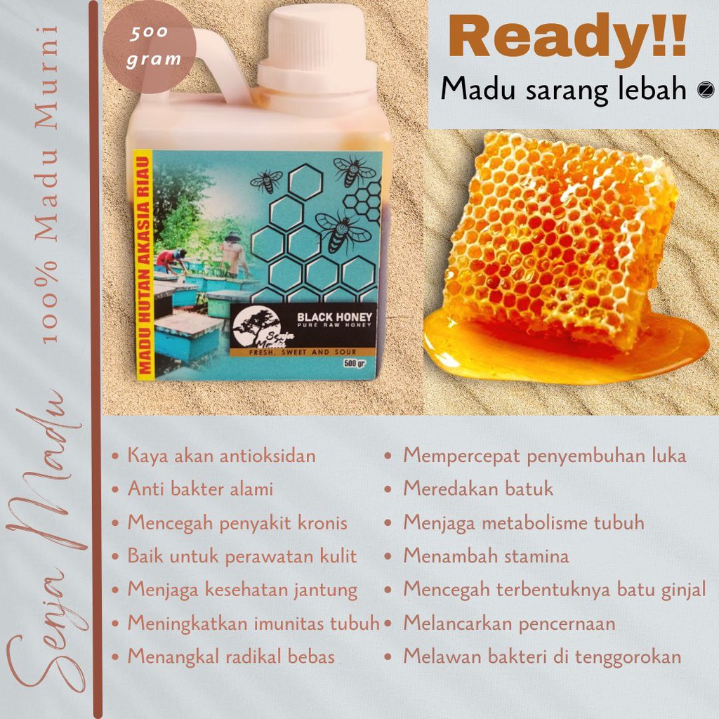 

MADU ASLI MURNI 100% 500 GR MADU HUTAN AKASIA