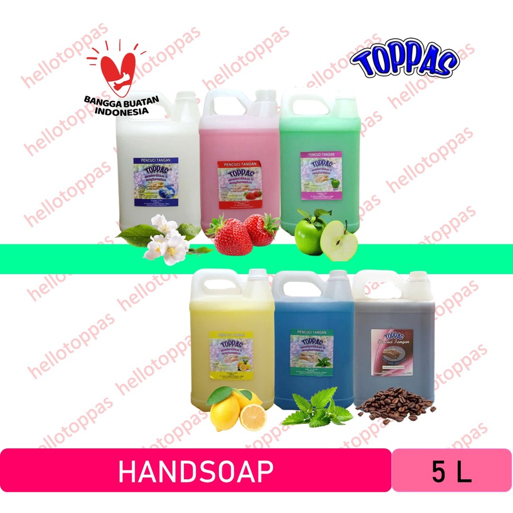 GROSIR Toppas Sabun Cuci Tangan / Hand Soap 5 Liter