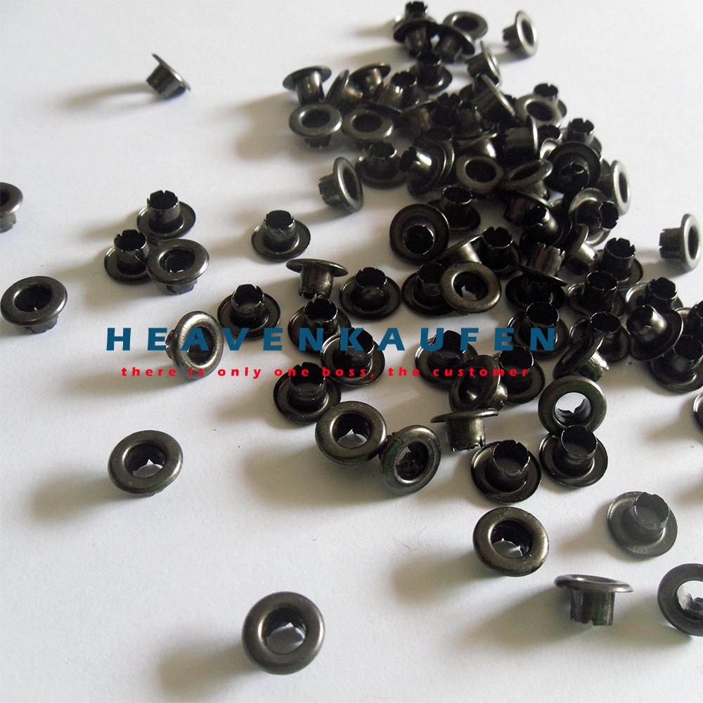 Eyelet / Mata Ayam 5 mm Harga Per pack isi 100 pcs Hitam/Black Nikel