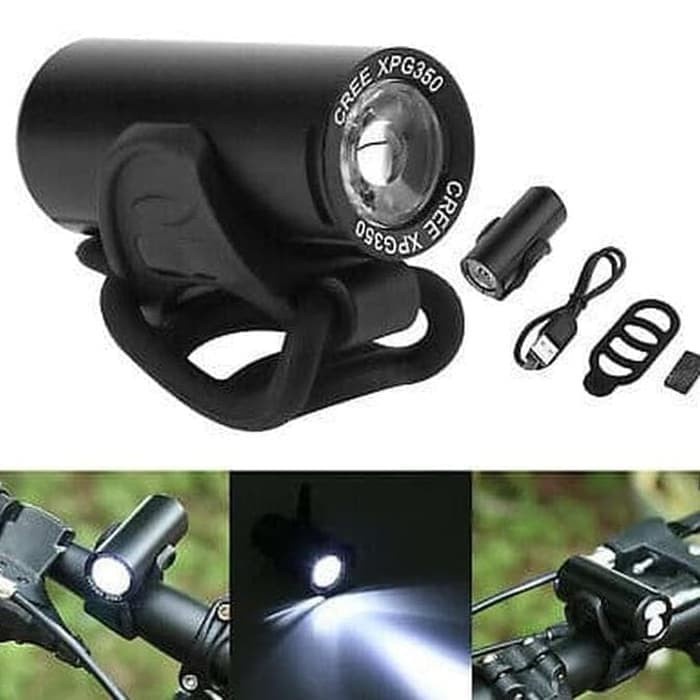 LAMPU DEPAN SEPEDA 350 LUMEN CREE XPG400 WATT HEADLIGHT BF-902