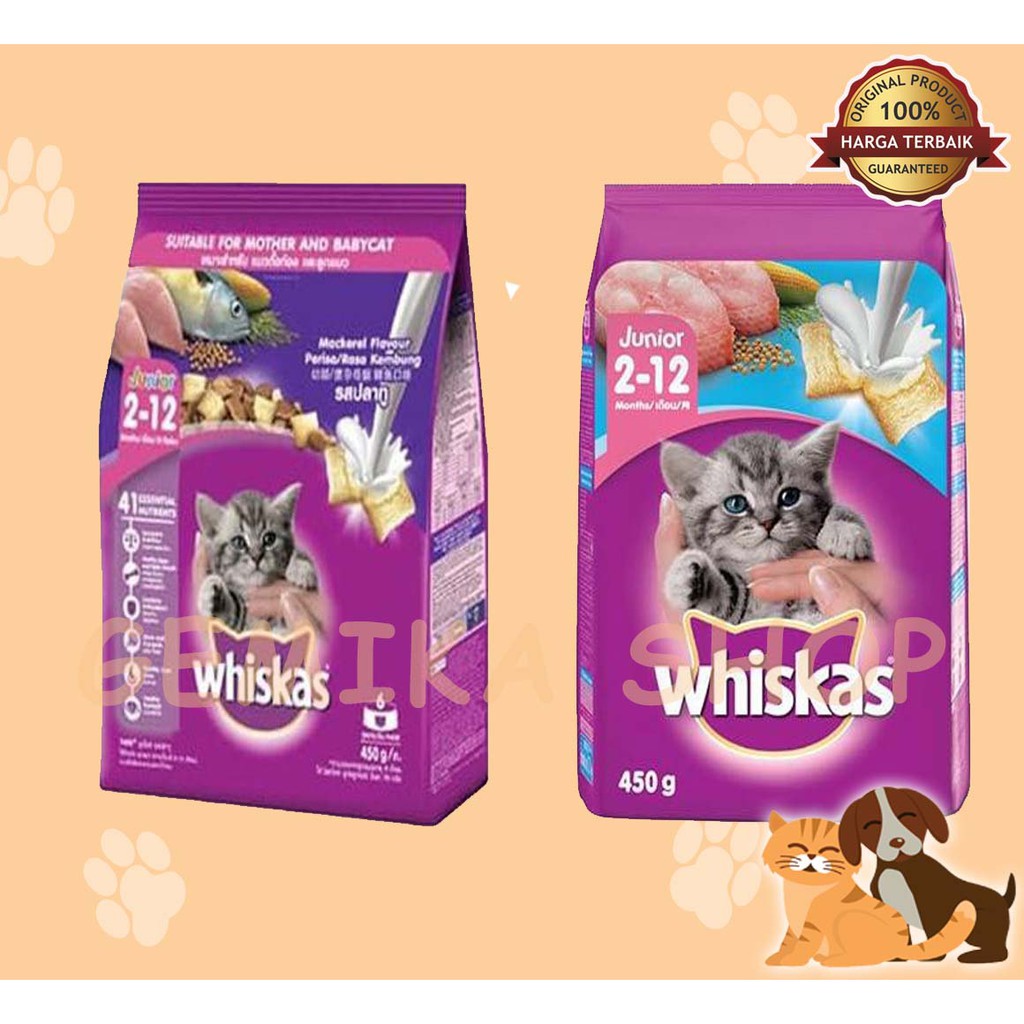 WHISKAS JUNIOR 450GR | MAKANAN KUCING KERING | CAT FOOD