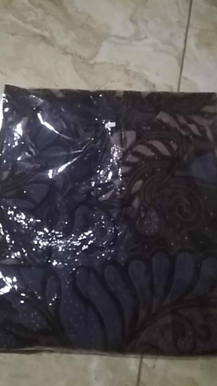 Batik Tunik Shibori Jumputan Terbaru Size S-3l / Hrb026 Yelbor Navbor / Biru Putih