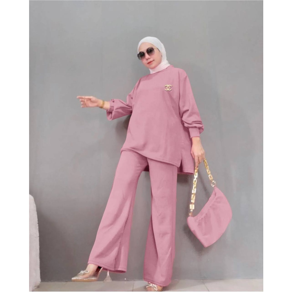 ELDE 12 - SET RONA (XL - XXL - XXXL) JUMBO BAHAN KNIT IMPORT TEBAL + CELANA, NO BROSS