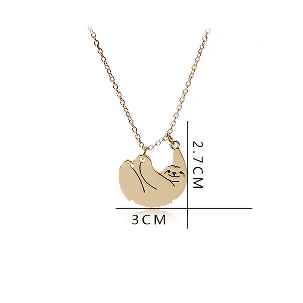 Hu Hu Hu Hu Hu Alat Bantu Pasang Kacamata♡ Kalung Rantai Panjang Dengan Liontin Kartun Sloth Untuk Unisex