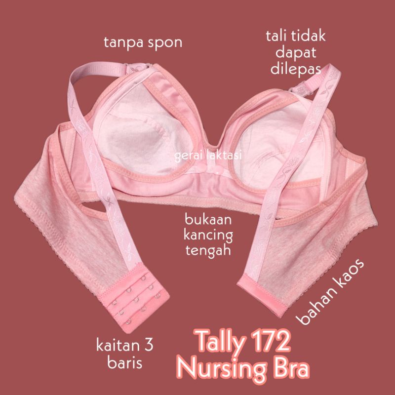 TALLY 172 Bra Menyusui Bukaan Depan bahan Kaos cup A