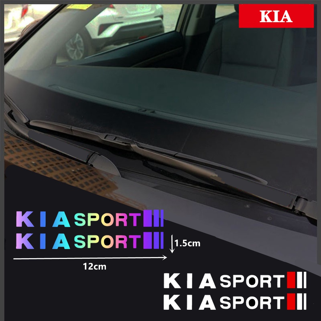 2pcs Stiker Wiper Kaca Depan Dan Belakang Mobil Untuk KIA K2 K3 KX3 K4 K5