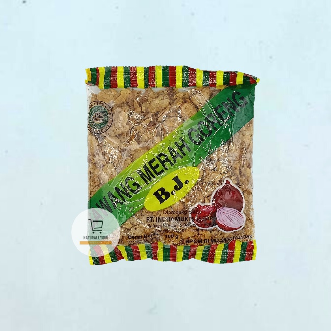 B.J Bawang Goreng 100gram Kemasan Plastik BJ Bawang Merah Goreng