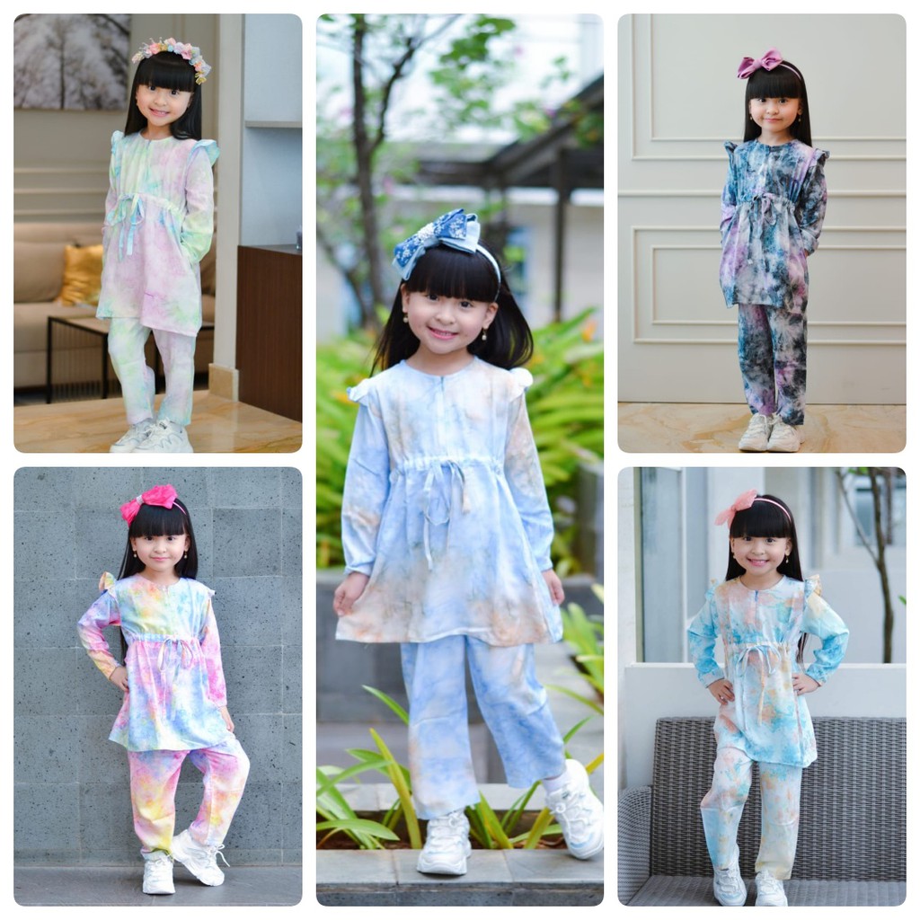 Setelan TieDye Anak Hokkids/ Setelan Anak Perempuan Balita