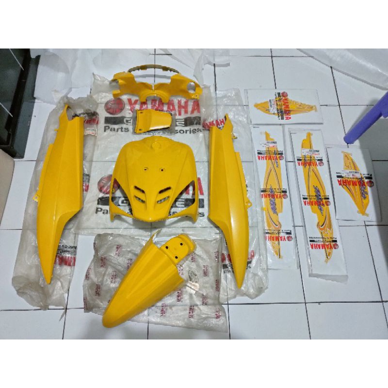 BODY FULL HALUS MIO SPORTY KUNING ORIGINAL YAMAHA PLUS STRIPING ORIGINAL