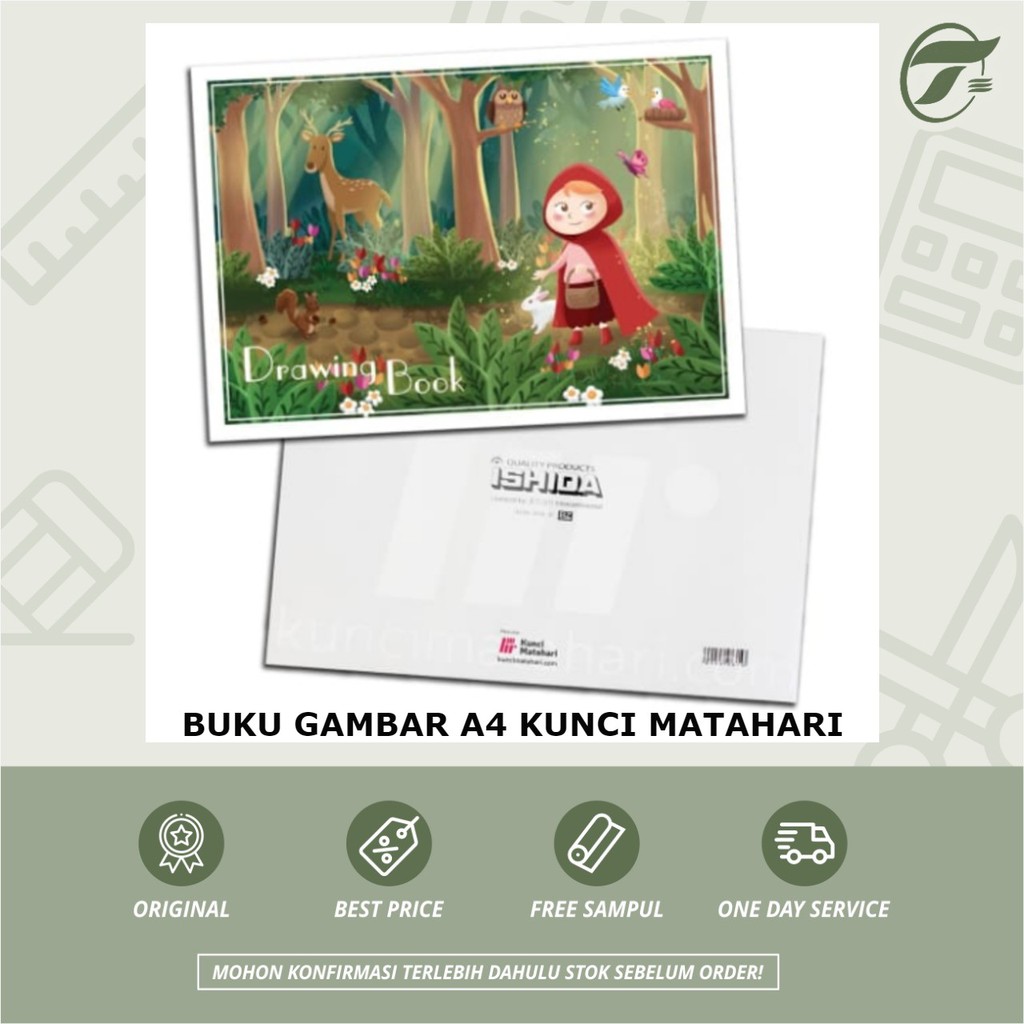 BUKU GAMBAR DRAWING BOOK ISHIDA A4 KUNCI MATAHARI