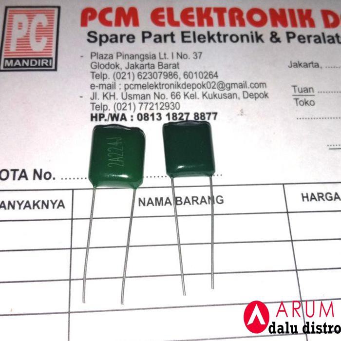 Kapasitor 2A224 224Nf 224 0.22Uf 100V Pcmelebik54 Buru Order